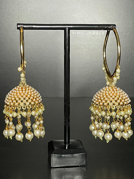 Pearl Jhumka Earrings